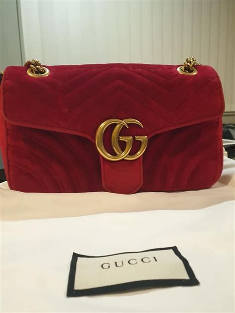 gucci marmont rossa+|gucci marmont red velvet medium.